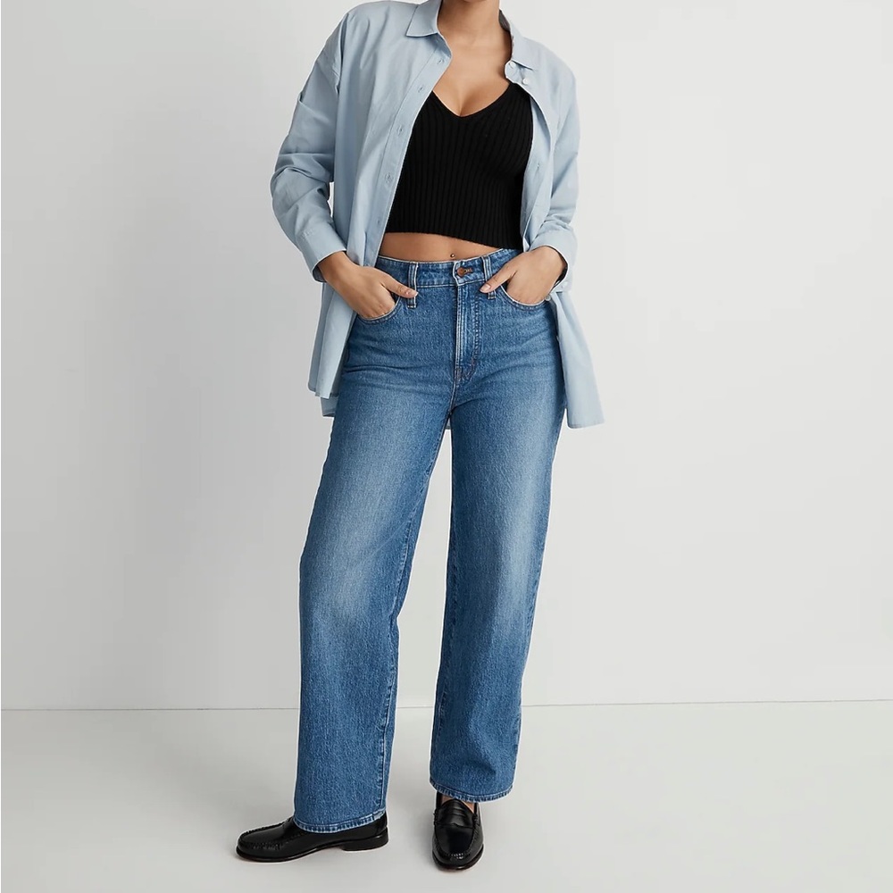 Madewell curvy perfect vintage wide leg crop Jean size 29 cress low wash